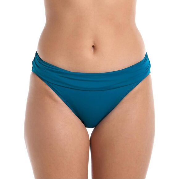 NWT La Blanca Island Goddess Bandeau Tankini Top Hipster Bottom Size 6 Blue - Picture 9 of 9